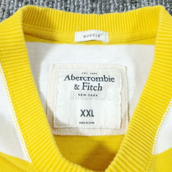 Vintage Abercrombie & Fitch Men's Shirt 2XL Muscle V-Neck Casual Preppy - Picture 4 of 15